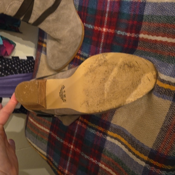 Carlos,  tan and brown heeled booties - Picture 5 of 8